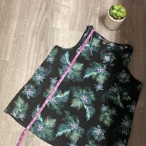NWOT Primark Sleeveless Tunic Tank Black Floral Multi Women’s Size L